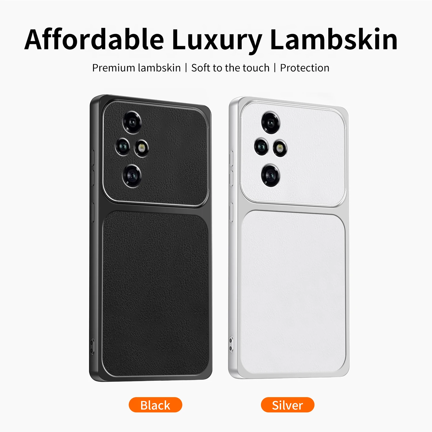 Stoßfeste Handyhüllen für Honor 200 Pro Lite Smart 200Pro 200Lite 200Smart 5G Weiche Lederhülle mit Original-Lammleder-Textur Rückseiten-Cover
