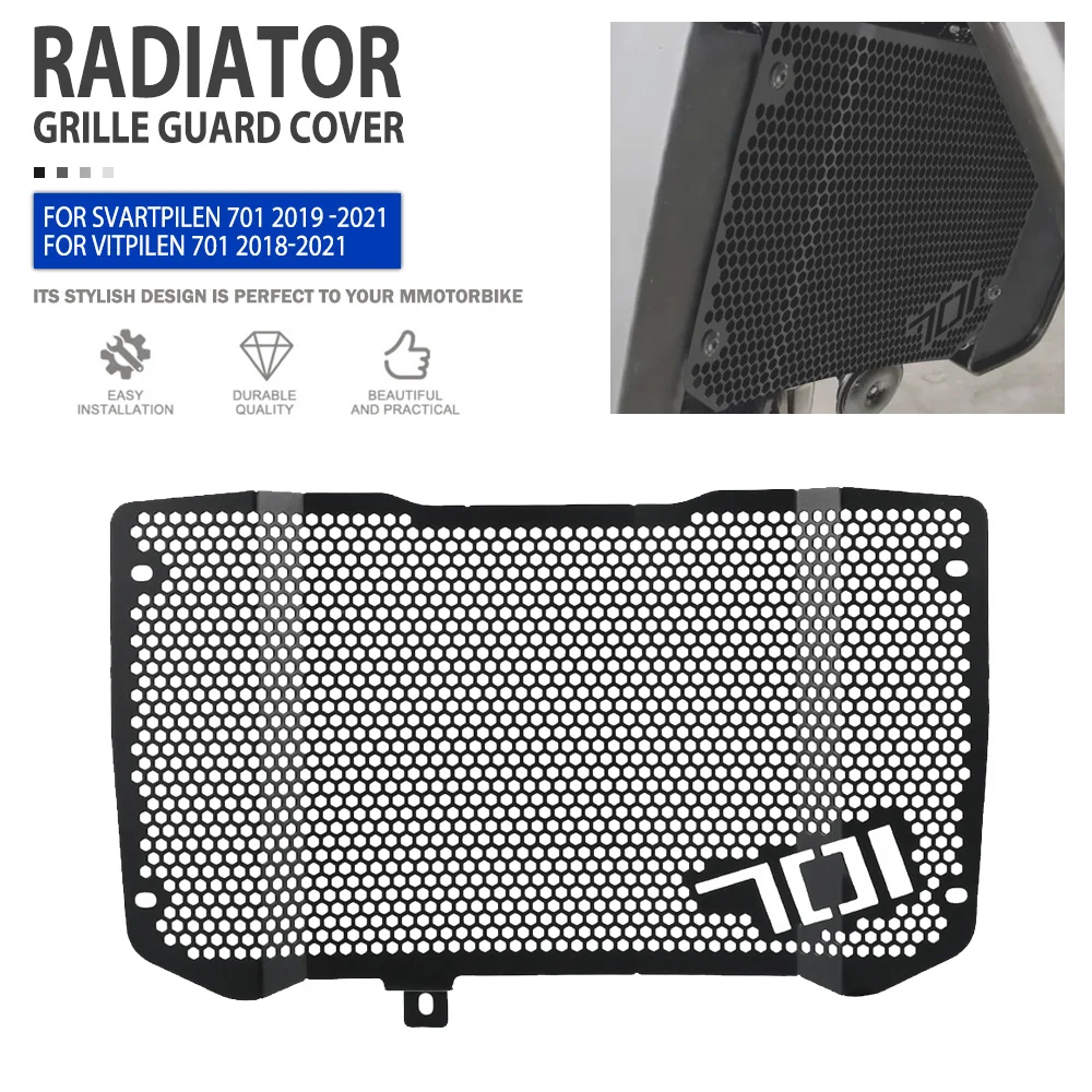 

Radiator Guard For Svartpilen 701 2019 - 2021 For Vitpilen 701 2018 2019 2020 2021 Motorcycle Radiator Grille Cover Protector