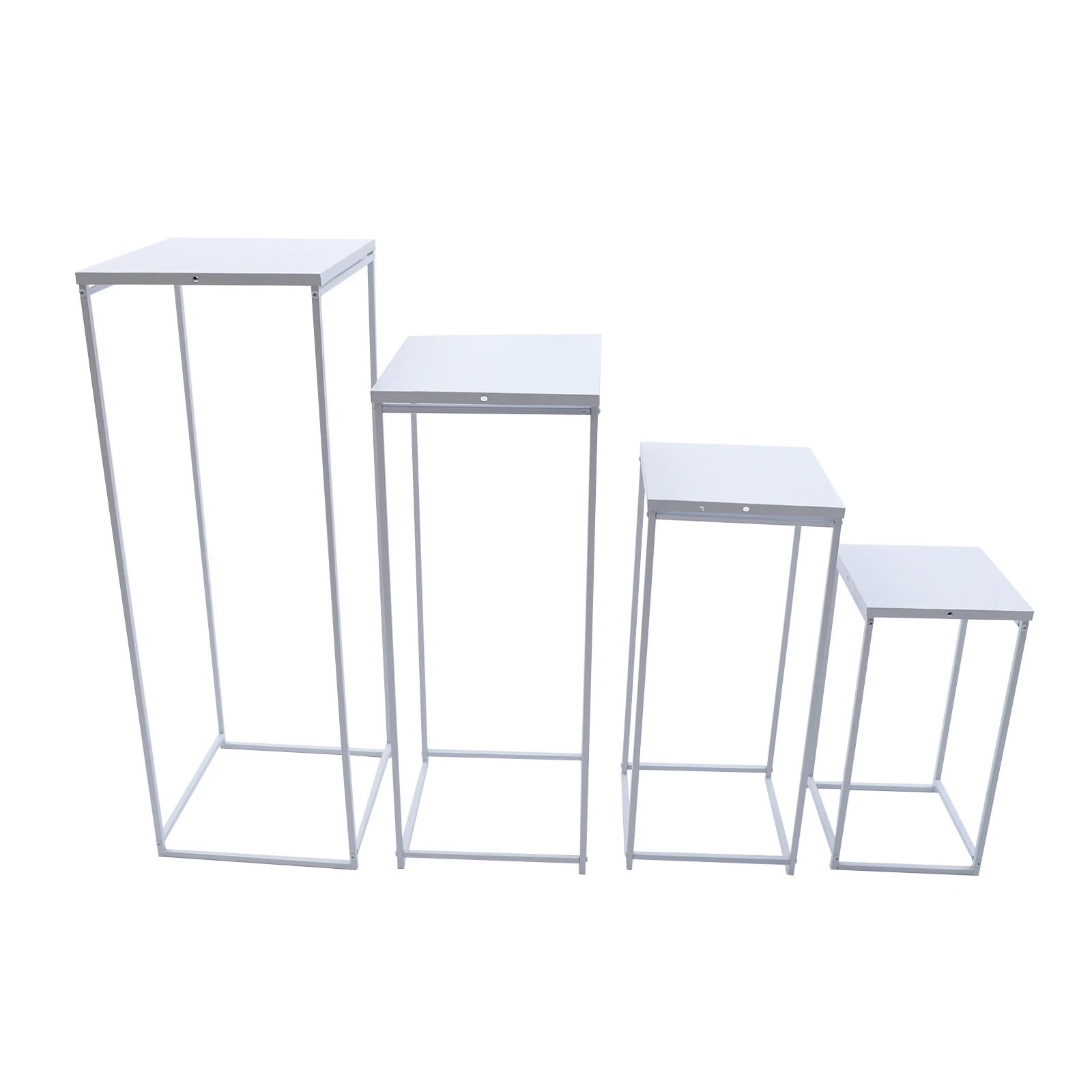 

Metal White Flower Stand 4PCs Flower column Rack for wedding/Party Place Decor