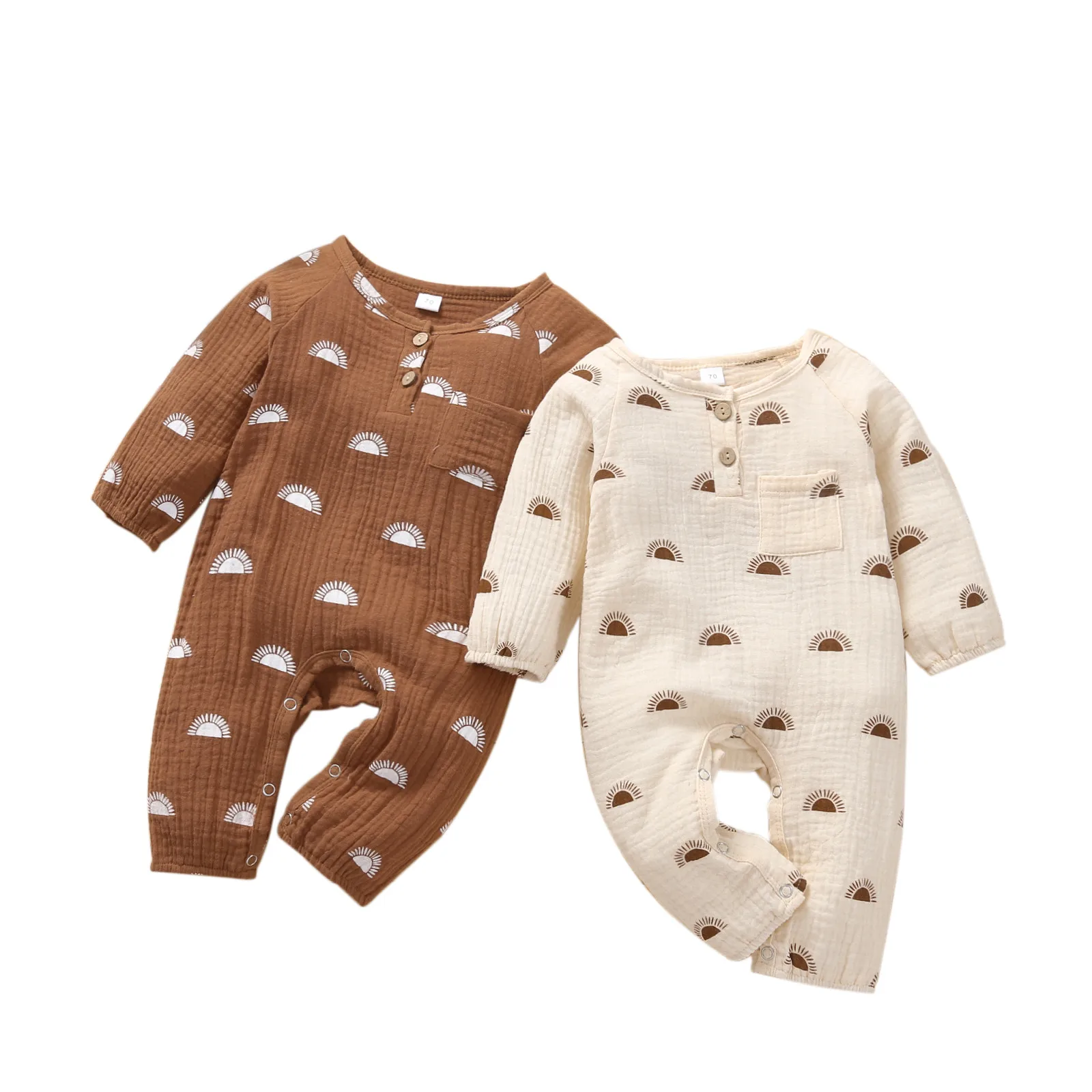 

Autumn Newborn Infant Baby Boys Girls Romper Costume Sun Printed Long Sleeve Casual Jumpsuit Toddler Clothes Outfits