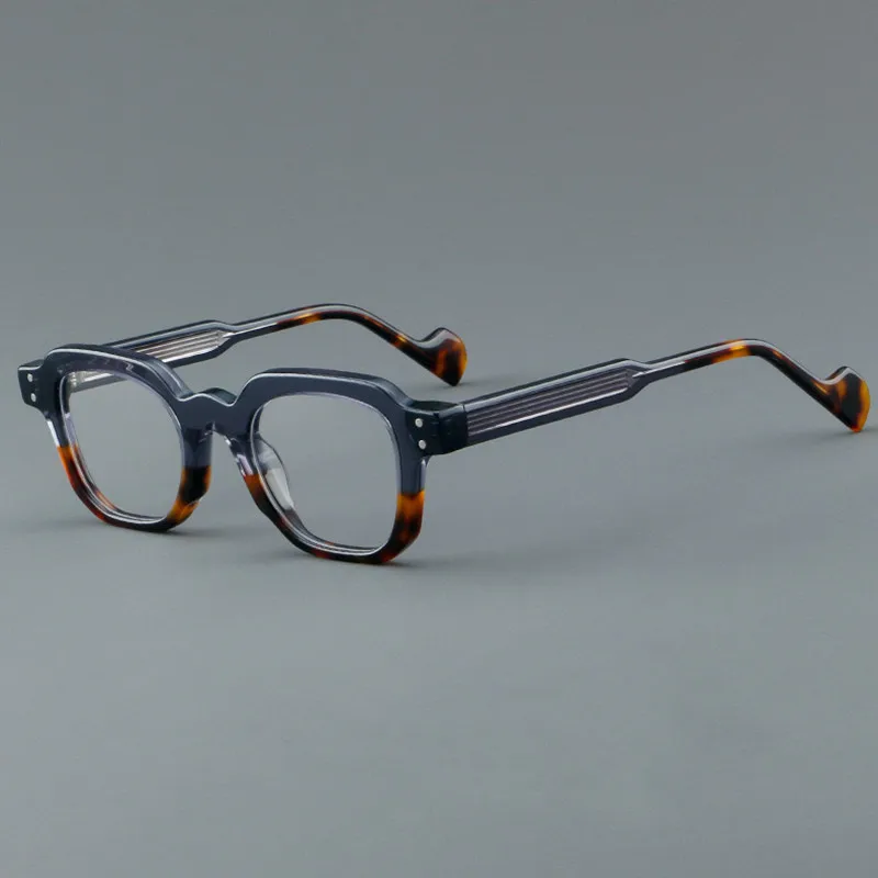 Retro acetate optical glasses frame square glasses frame can be equipped with prescription glasses.