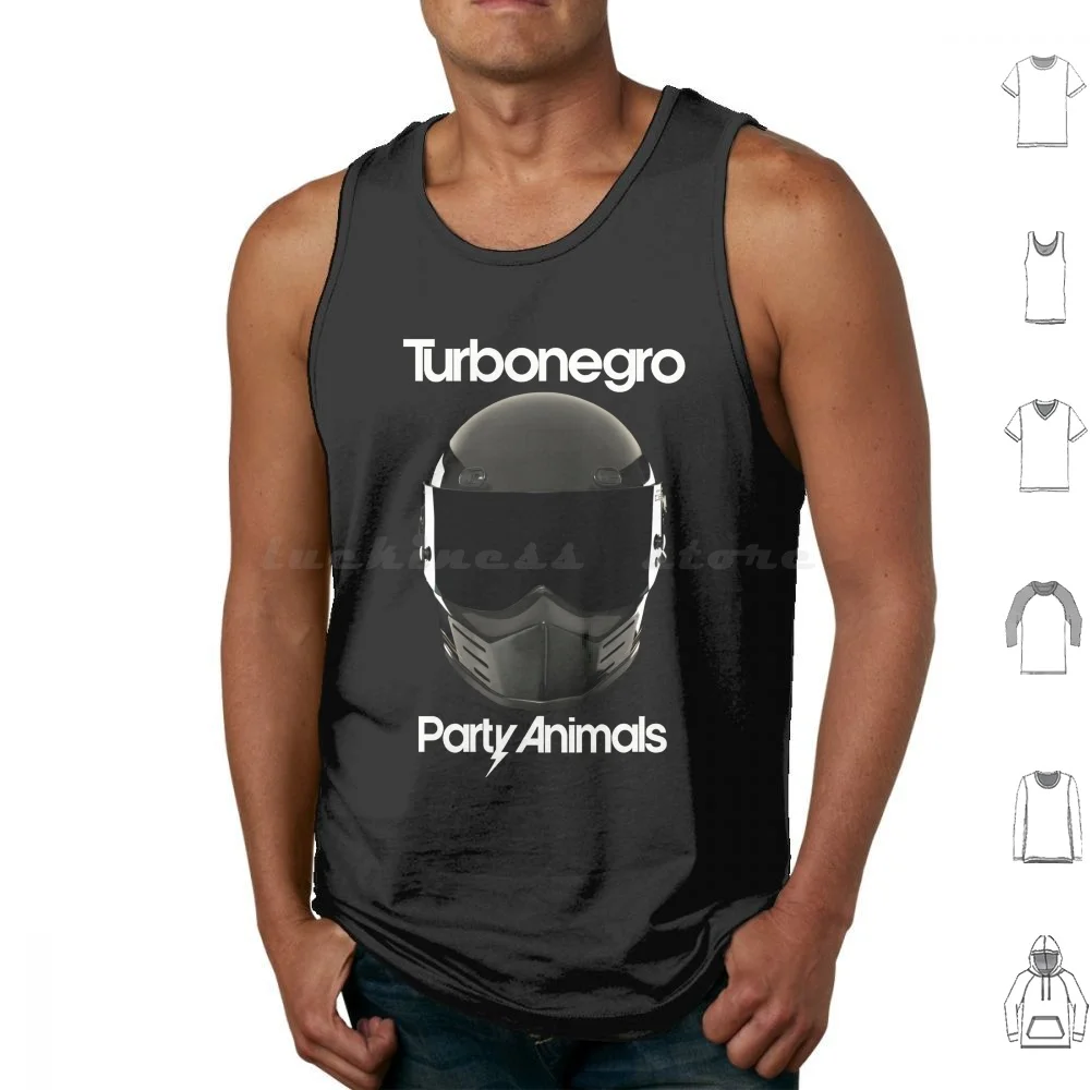 Turbonegro Party Animals Tank Tops Vest Sleeveless Turbonegro Party Animals Punk Norwegian Deathpunk Happy Tom Hank