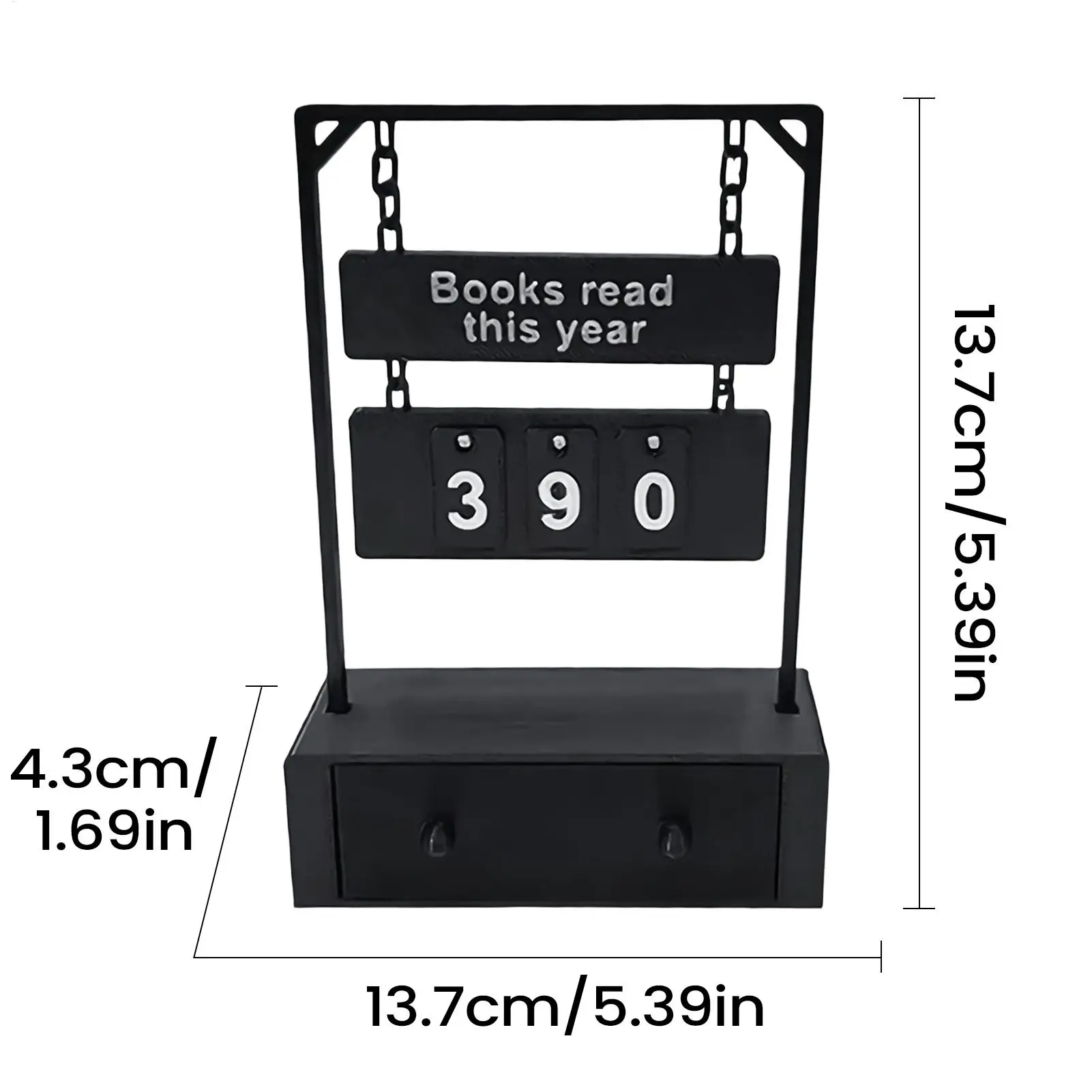 معلقة كتاب عداد القراءة التقدم المقتفي 3 أرقام FlipBook عداد أداة حافز لقراءة المكتبة هذا العام ديكور المنزل #6