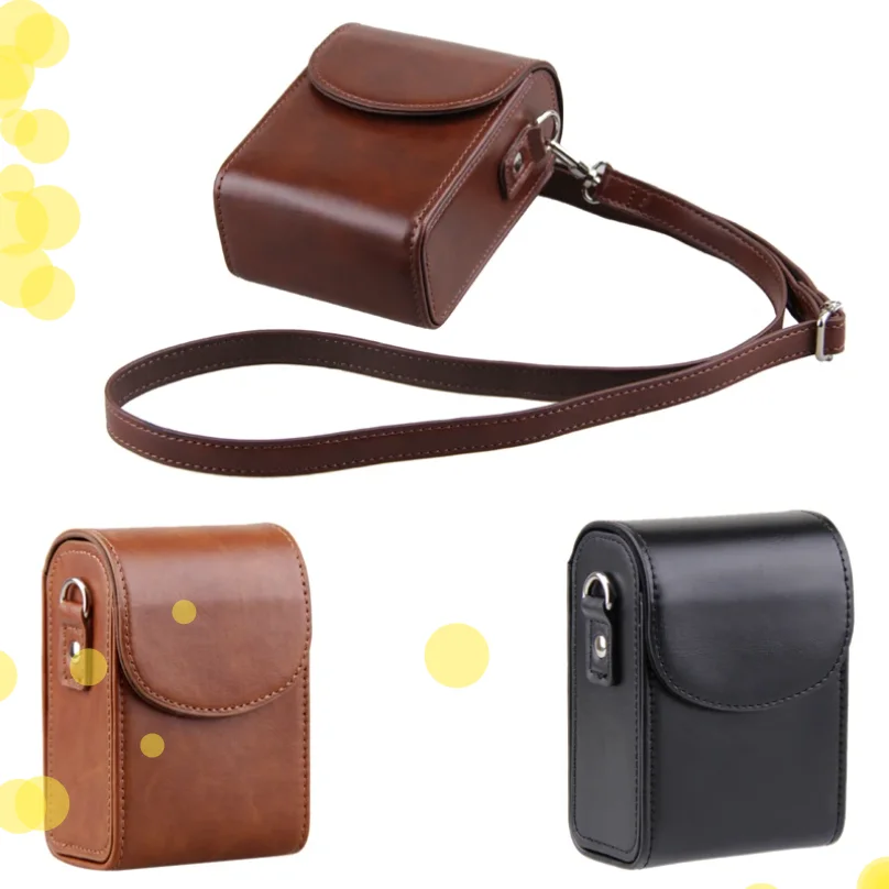 Bolsas para cámara de cuero PU para Panasonic Lumix DMC-LX15 LX10 LX9 TZ99 TZ95 TZ90 TZ85 ZS99 ZS80 ZS70, bolso de hombro de PU