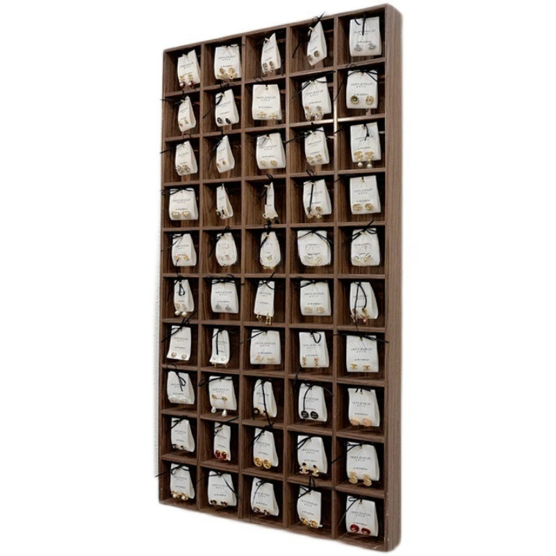 

Lattice store, solid wood frame, jewelry store wall display jewelry, display cabinet