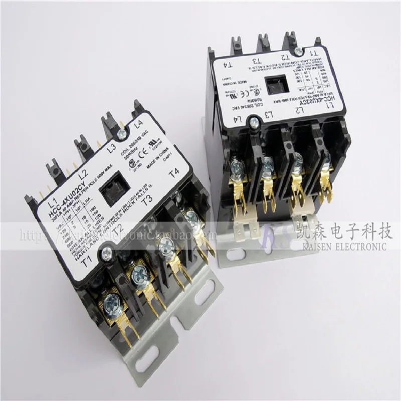 Contactor de CA de cuatro polos 208V-240V30A HCC-4XU02CY 50HZ 60HZ UL CSA americano