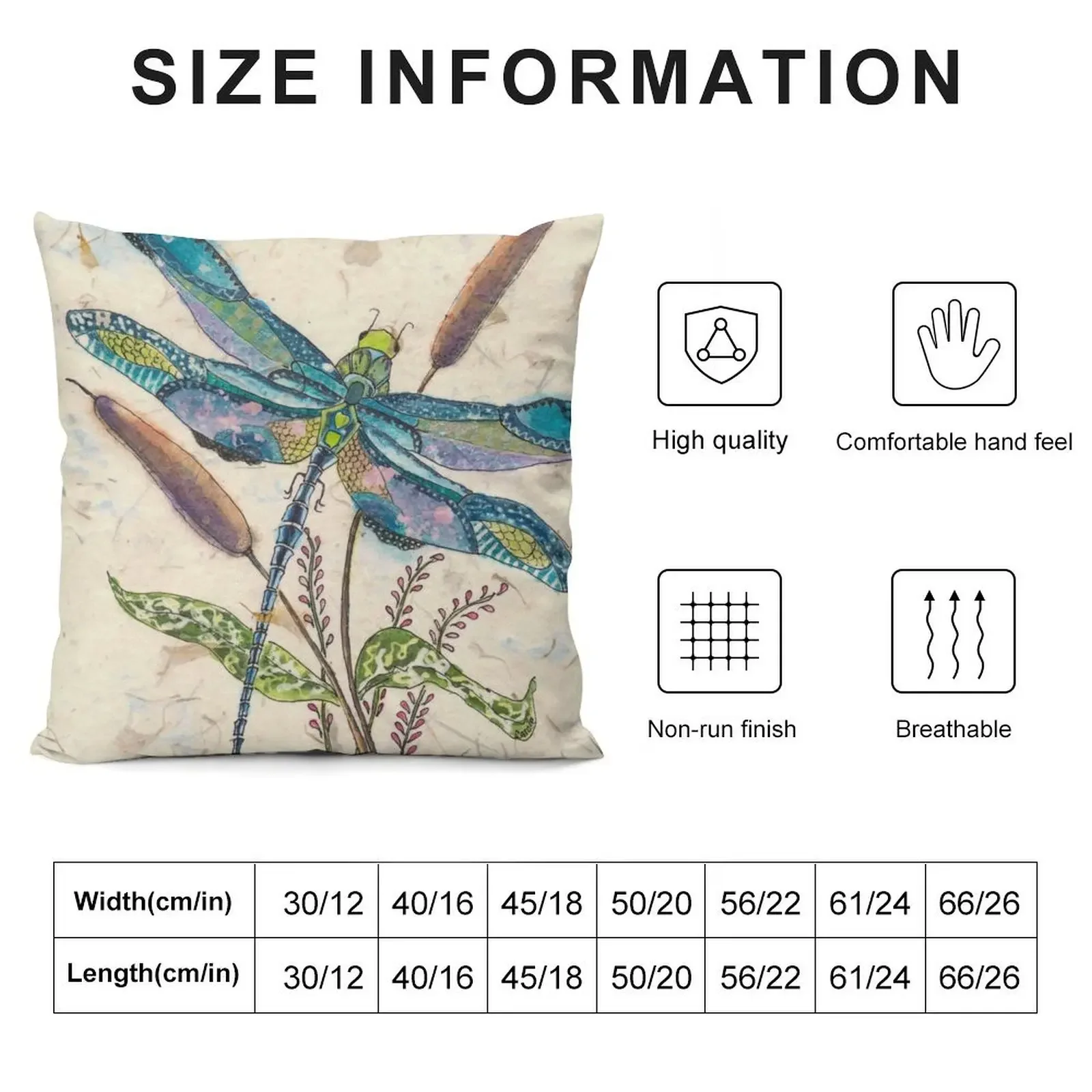 Dragonfly and Cattails Throw Pillow Pillowcase Sofa Covers For Living Room pillow