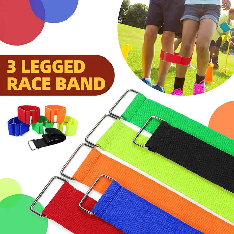 

two peopleThree Legged Race Bands Elastic Tie Rope Outdoor Activities Teamwork Training For Kids Adults Fun Team Building Gifts
