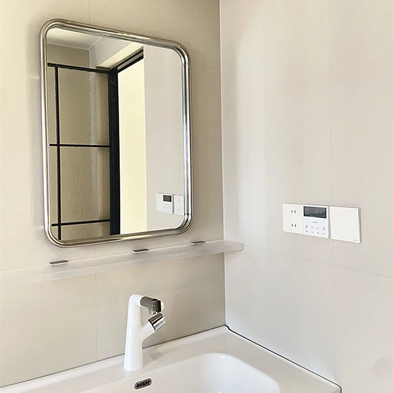Nordic Modern Mirror Square Frame Cosmetics Funky Hanging Aesthetic Vanity Mirror Cosmetics Bathroom Espelhos Home Products
