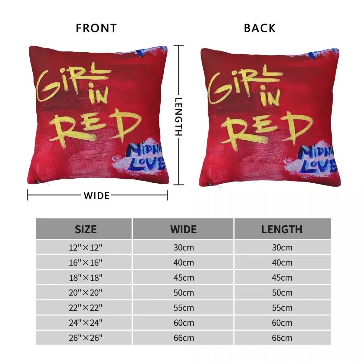 Girl In Red Poster Square Pillowcase Pillow Cover Polyester Cushion Decor Comfort Throw Pillow for Home Living Room