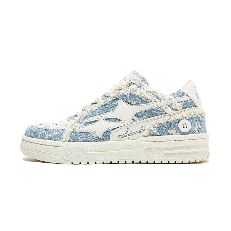 

Unisex Trendy Casual sSkateboard Shoes Size 36-45 Cowboy Upper with Star Pattern Sports Leisure Sneakers