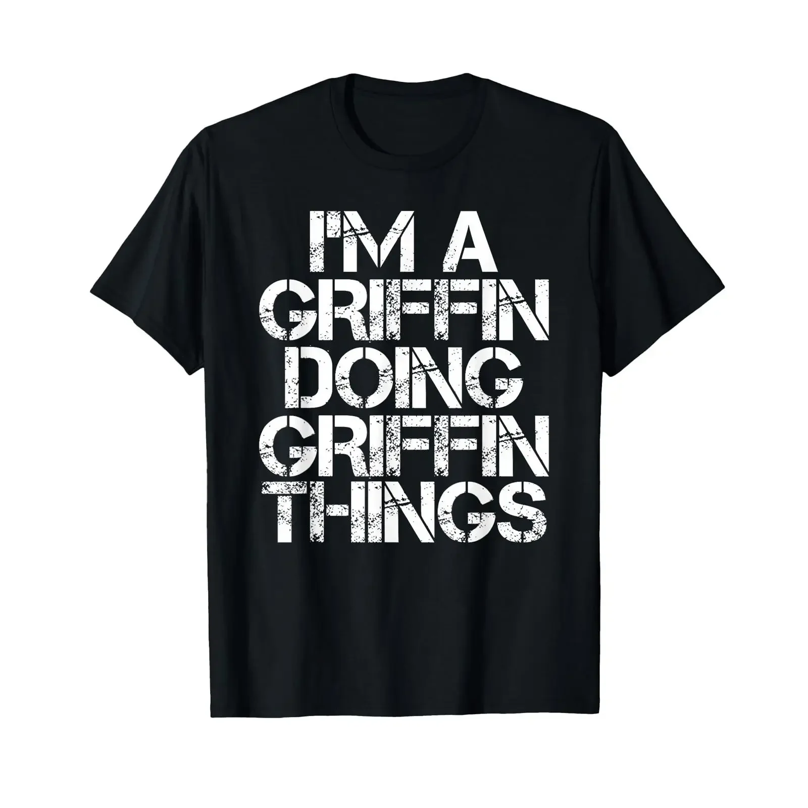 GRIFFIN Funny Surname Family Tree Birthday Reunion Idea T Shirt vintage Washed homme Breathable Unisex streetwear fashion