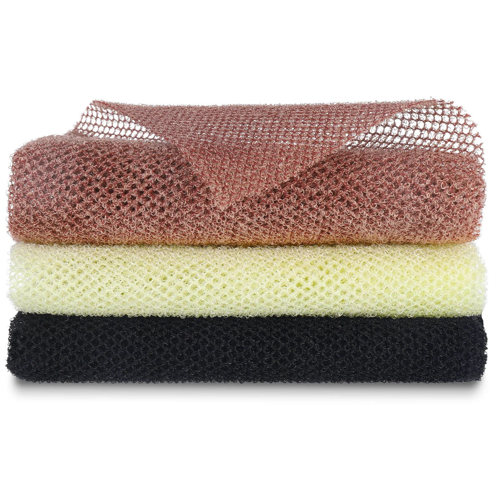 3PCS Wash Net Sponges African Exfoliating Body Scrubbers Nets Mesh Washcloth Bath Sponge scrubber for Shower and Bath