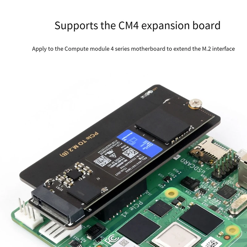 For Raspberry Pi CM4 Pcie To M.2 Nvme SSD HAT Expansion Board Black PCB Motherboard For Raspberry Pi Compute Module 4 Series