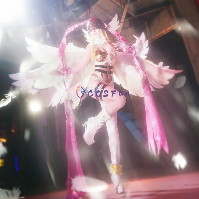 

Angewomon Cosplay Digimon Adventure Costume Halloween Carnival Accessories Prop Uniform For Women Anime Role Play Outfit