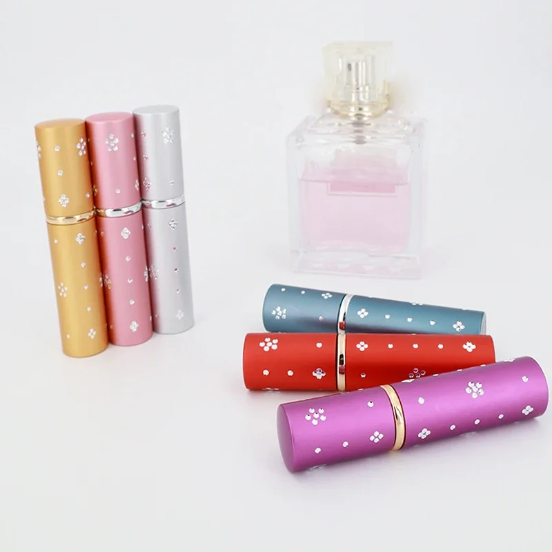 5ml Portable Mini Refillable Perfume Bottle Hollow Out with Spray Jar Scent Pump Empty Cosmetic Containers Atomizer Travel Tool