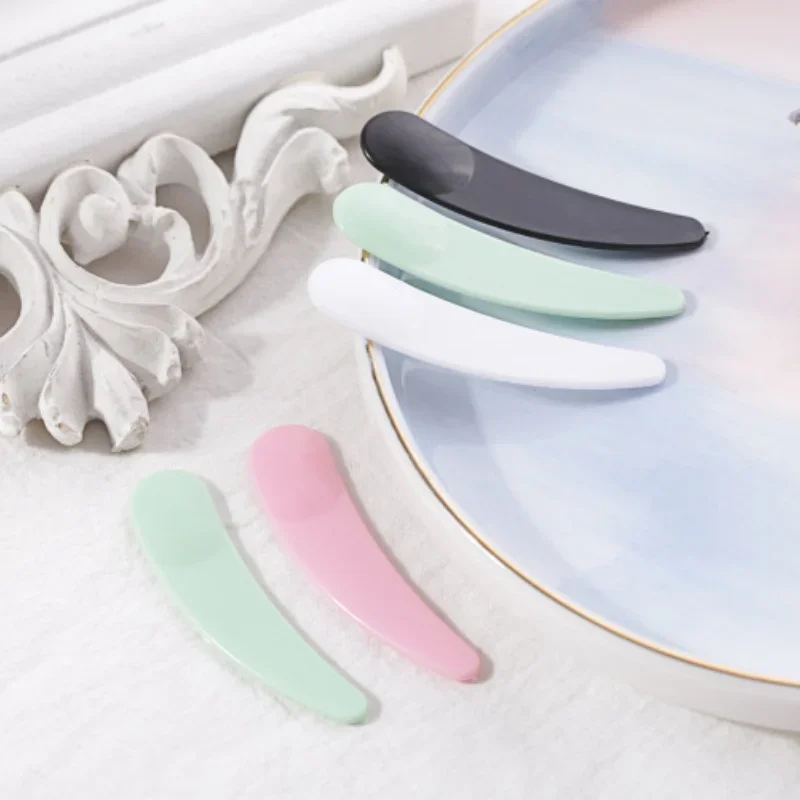 10/30/50/100 Uds cuchara para crema de ojos cuchara de media luna máscara facial palo cuchara crema facial cuchara herramienta de embalaje de cosméticos
