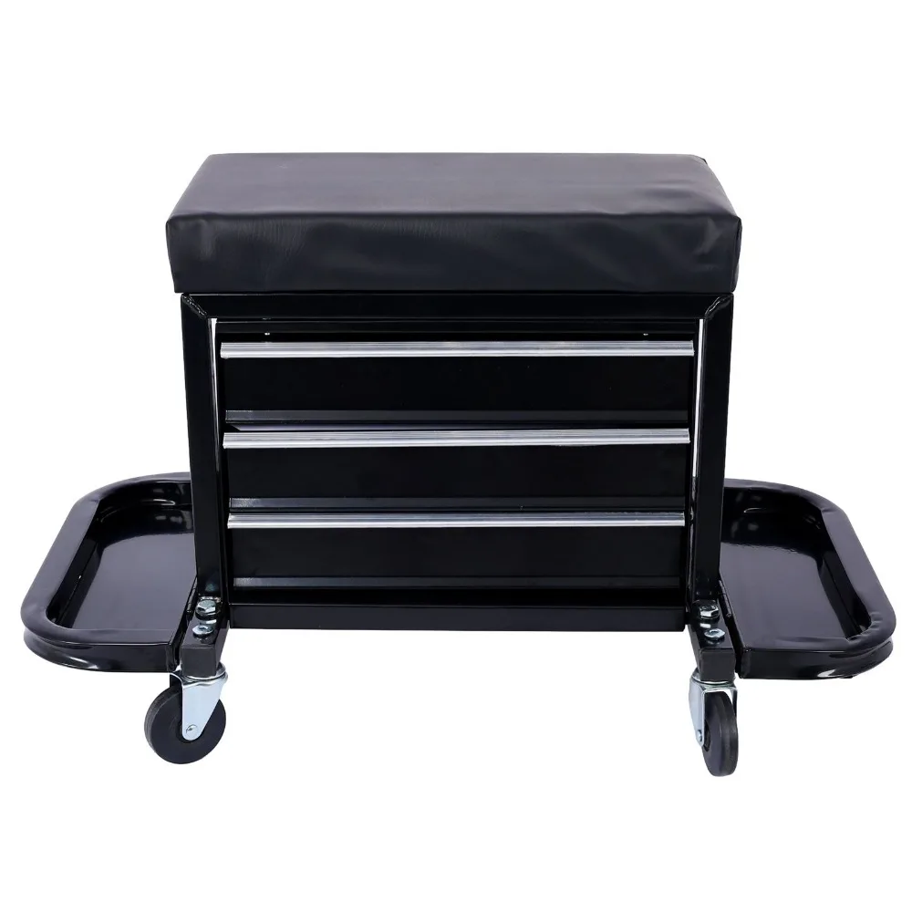 

350-Pound Capacity Garage Glider Rolling Tool Chest Seat,Tool Case
