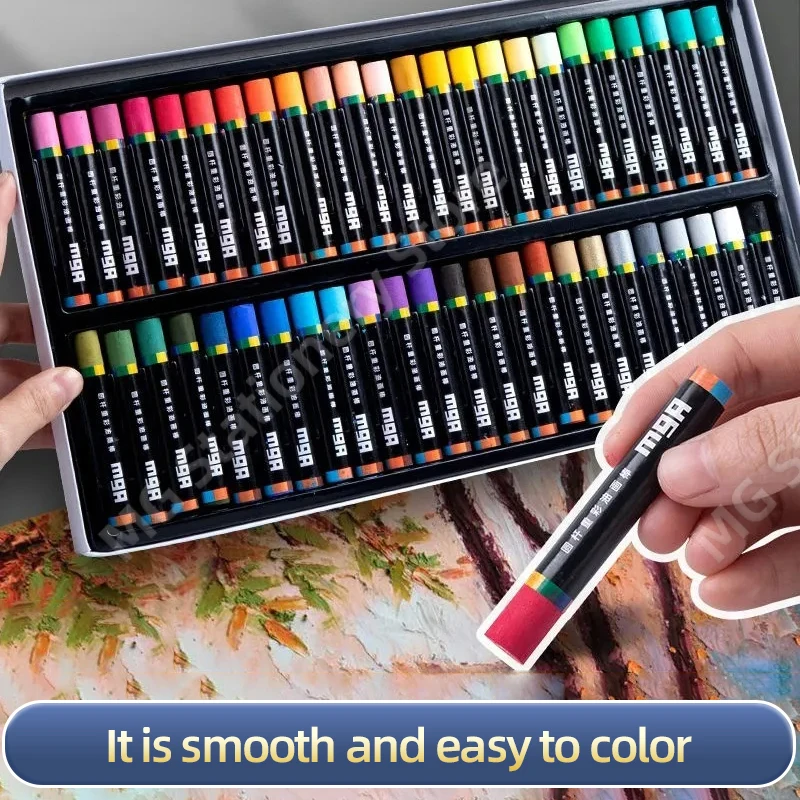 Imagem -05 - G-heavy Cor Pintura a Óleo Vara Handmade Faça Você Mesmo Crayon Gift Grupo Escola Student Art Desenho Profissional Lápis Esboço 48 Pcs m &