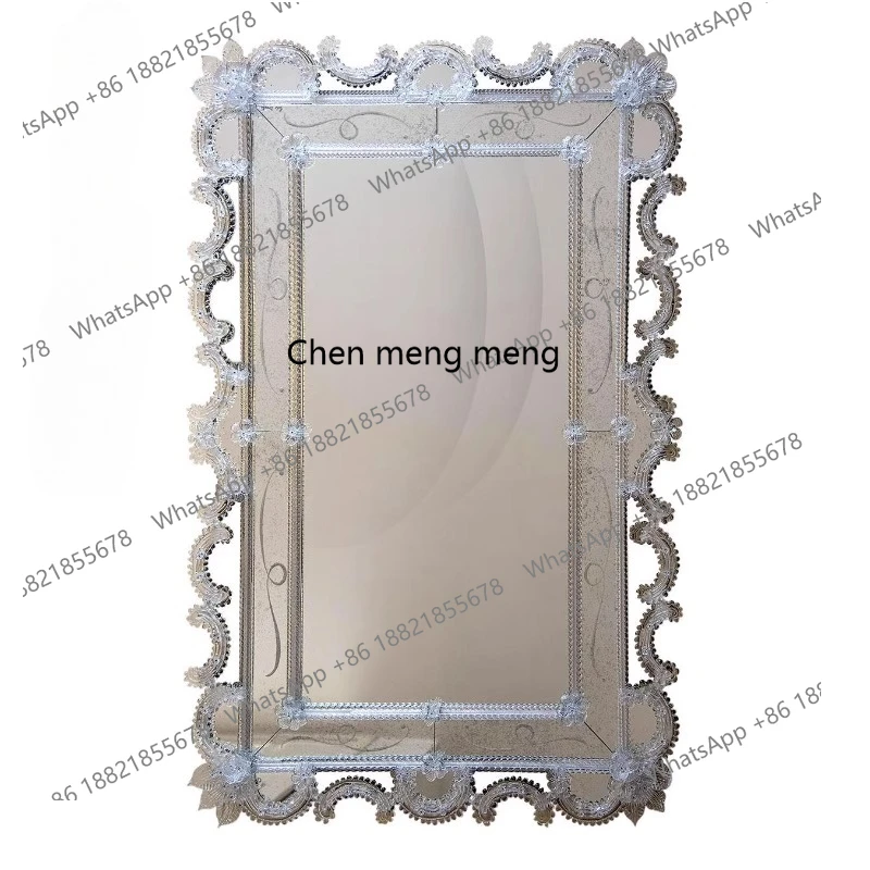 

Candle Holder Leather Bag Wedding Decoration Wall-Mounted Makeup Mirror Dowry Use Yuelanju Custom Mirror Home Entry