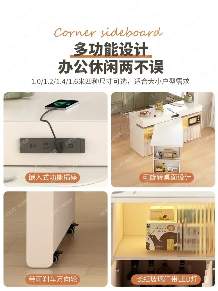 Kitchen Island Dining Table Integrated Retractable Stone Plate Household Small Apartment