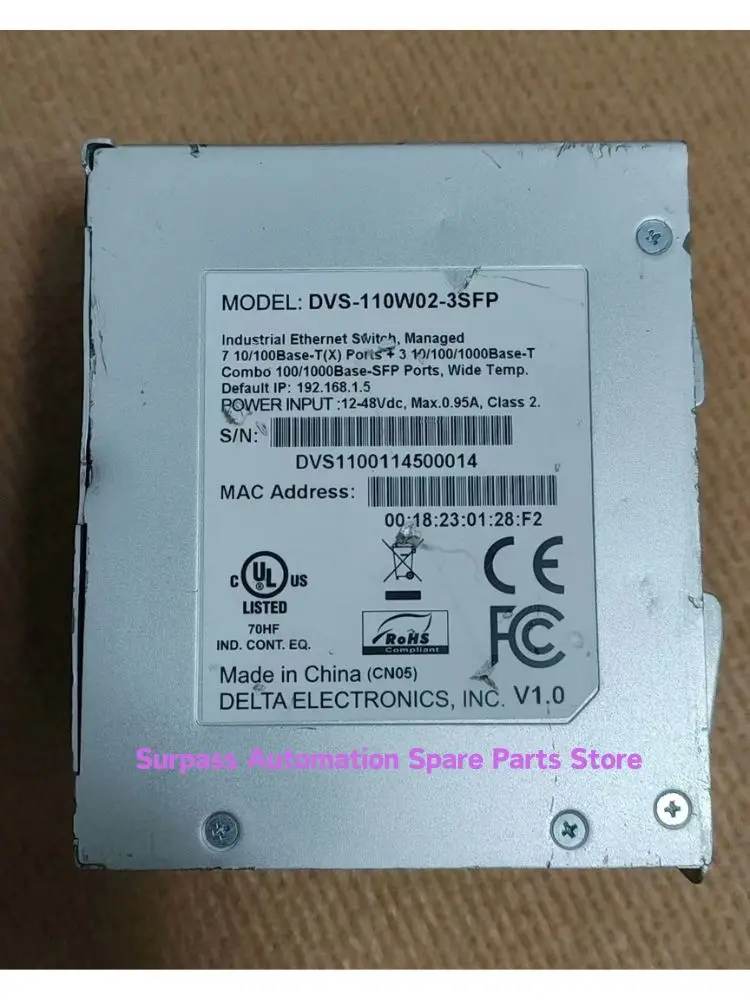 DVS-110W02-3SFP The test function of second-hand industrial network management switches is OK