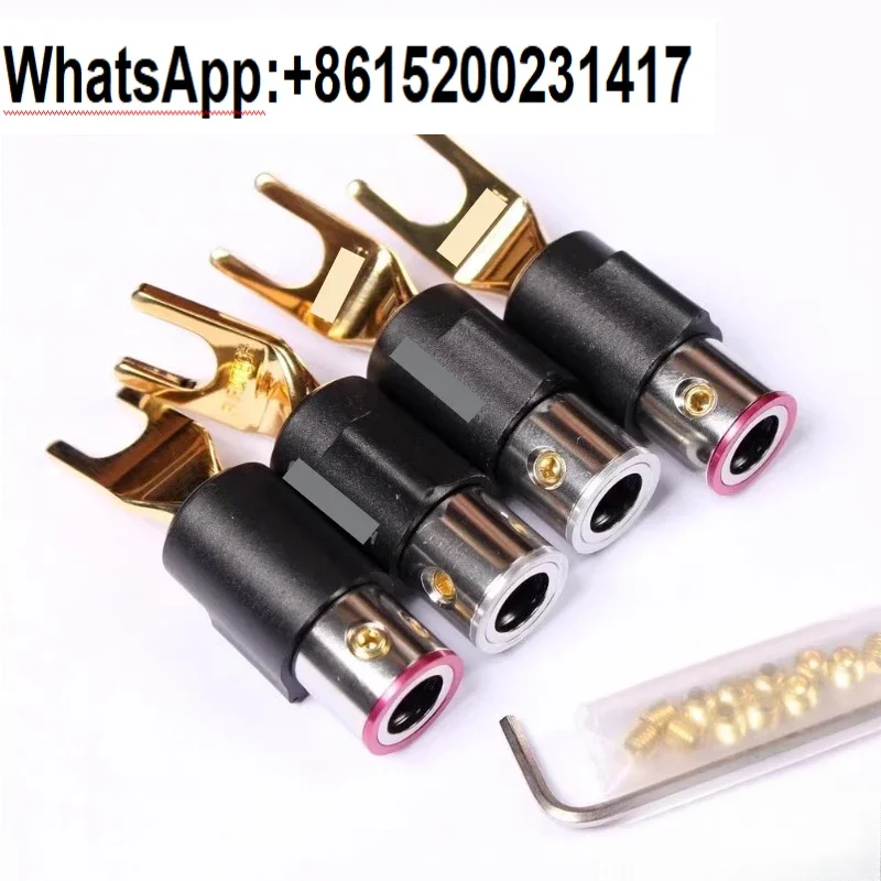 Original Guhe F-U-R-U-TE-C-H FT-211G new non-magnetic gold-plated horn wire Y-shaped plug Y-shaped fork