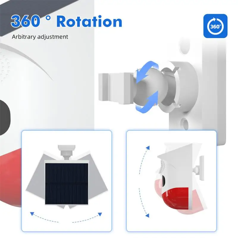 Imagem -02 - Tuya-outdoor Solar Pir Infravermelho Sistema de Alarme Sirene sem Fio Home Security Estroboscópio Impermeável Siren App Controle Remoto Wi-fi