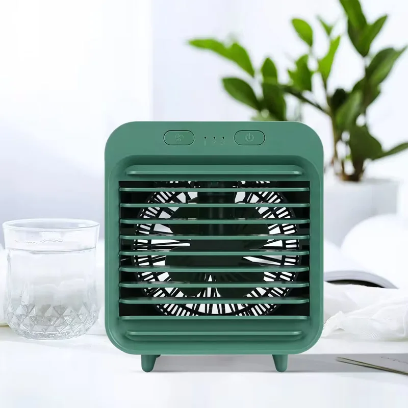 مكيف هواء محمول USB قابل للشحن صغير 3 تروس مروحة تبريد مكيف هواء مروحة تبريد مكتب سطح المكتب