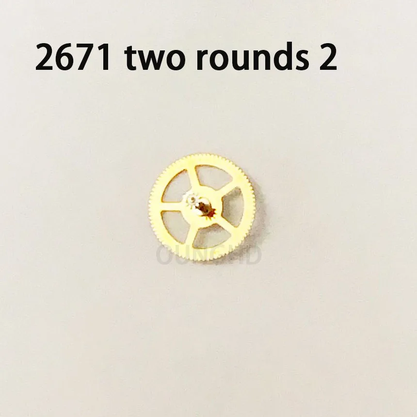 Original เหมาะสำหรับ2671การเคลื่อนไหวพาเลทส้อม Escapement ล้อสองรอบรอบสามวินาทีล้อเดิมถอดส่วน