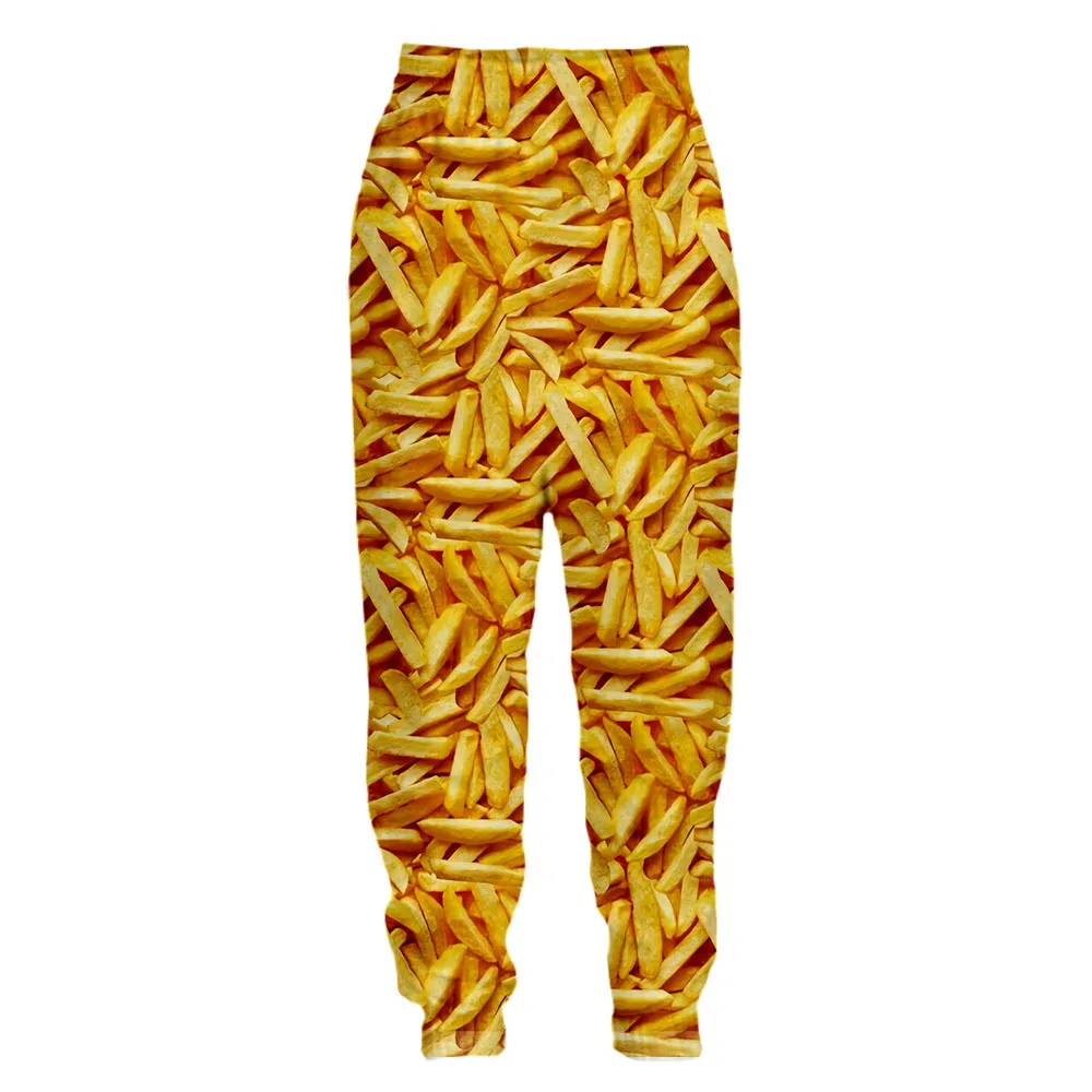 

New HOT Unisex French Fries 3D Print Causal Clothing Fashion Men Women Hip Hop Pants Plus Size S-7XL Trouser Jogger Men