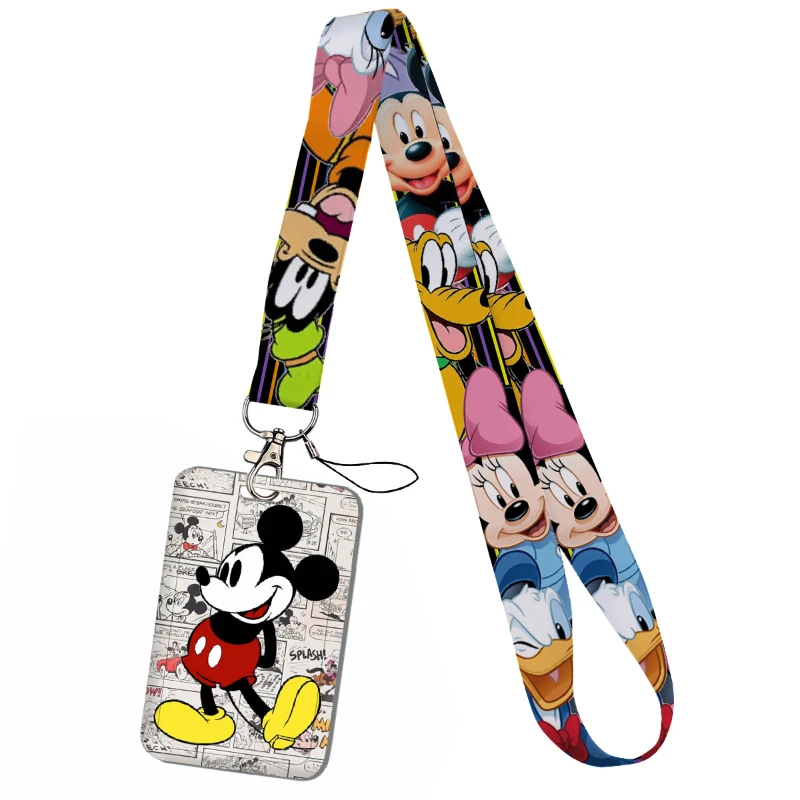 Disney Minnie Mouse Cartoon Couple Student ID Dinner keychain Bust Work Set Subway Access Card Holder view 6