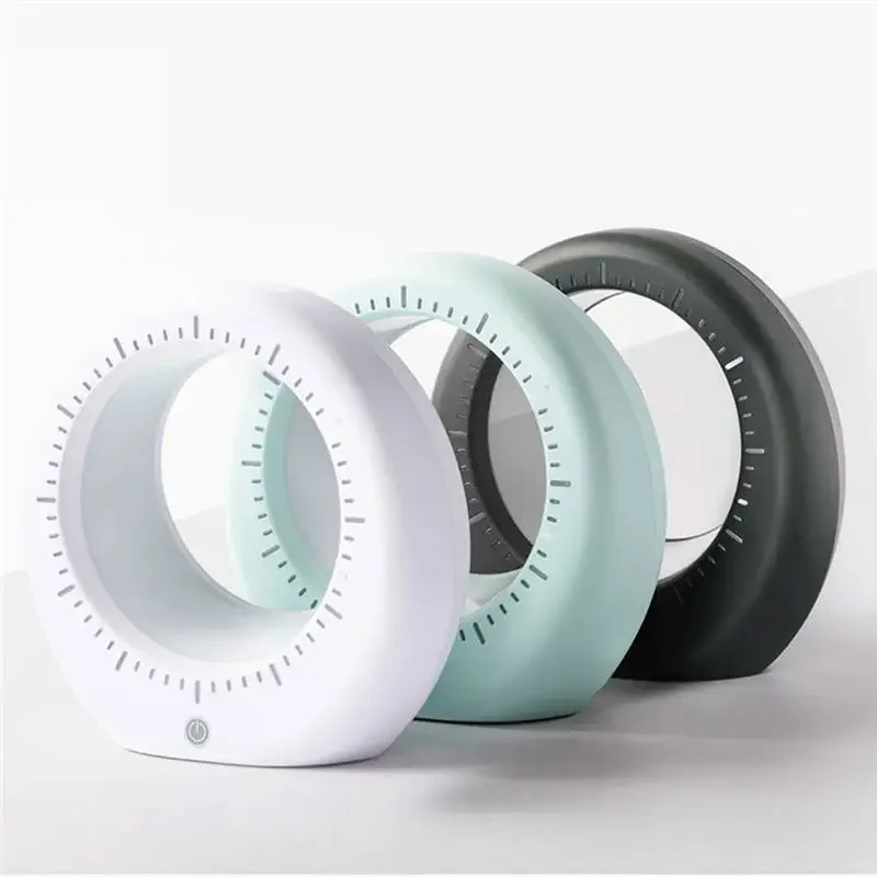 Luz noturna de primeira linha com carregamento USB, relógio lunar, lâmpada de cabeceira nórdica, lâmpada de mesa LED