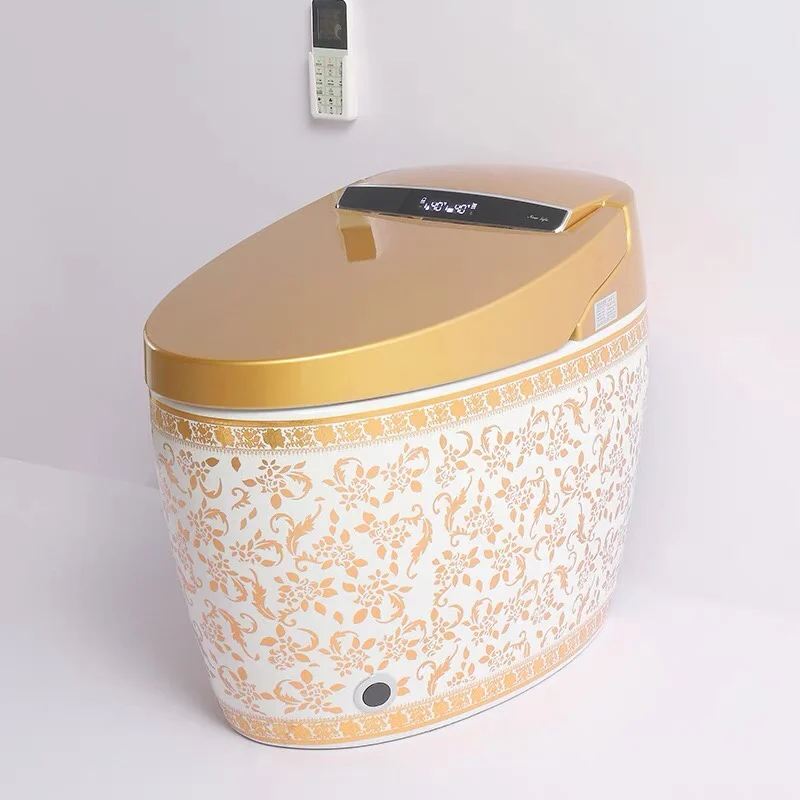 

Golden integrated intelligent egg toilet, colored classical toilet seat, instant heating, fully automatic flap drying