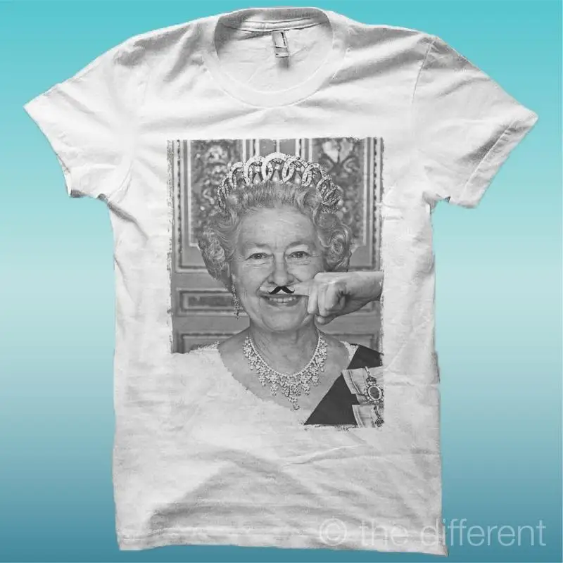 T-Shirt „Reine Elizabeth Doigt Doigt Moustache Id e Cadeau Route Vers Le Bonheur“