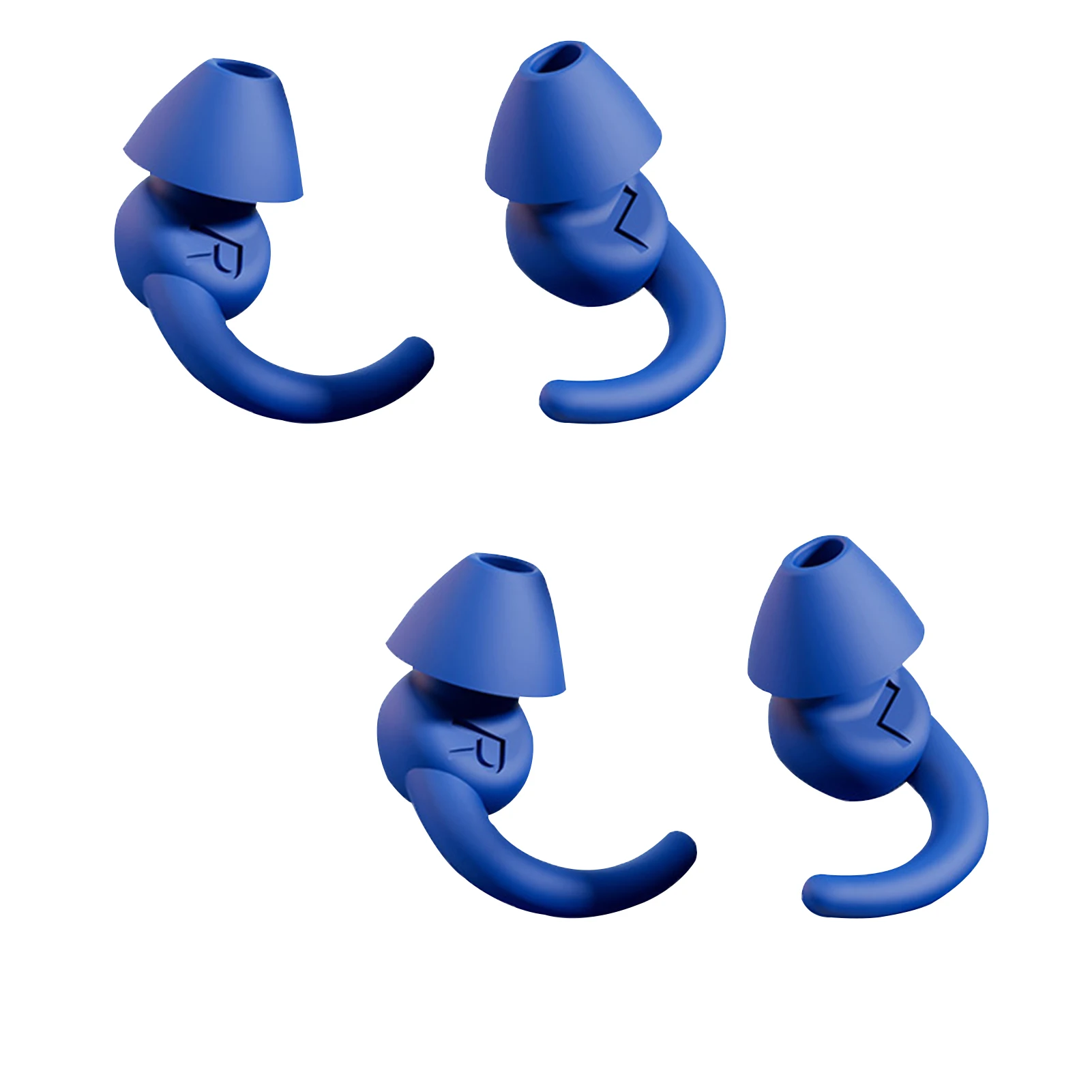 재사용 가능한 소음 차단 코골이 공부 소프트 실리콘 이어 플러그, 인체공학적 수면 청력 보호, 소리 차단, 2 쌍