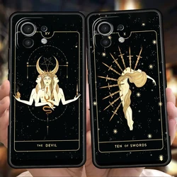 Witches Moon Tarot Mystery Totem Phone Case for Xiaomi Poco F4 F3 X3 X4 X5 GT NFC M3 M4 11 Ultra 12 13 Note 10 Pro Lite 5G Cover