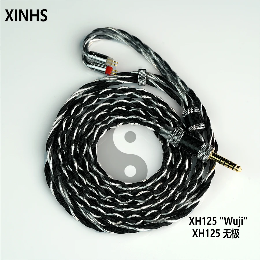 XINHS XH125 "Wuji" 6-Core Litz 7N Cobre de Cristal Único + Prata-Palládio Cabo de Atualização de Fone de Ouvido HiFi de Alta Res