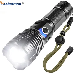 Super Brightl XHP70.2 LED Flashlight XHP50 Rechargeable USB Zoomable Torch linterna XHP70 Lamp Flash Light for Outdoor Camping