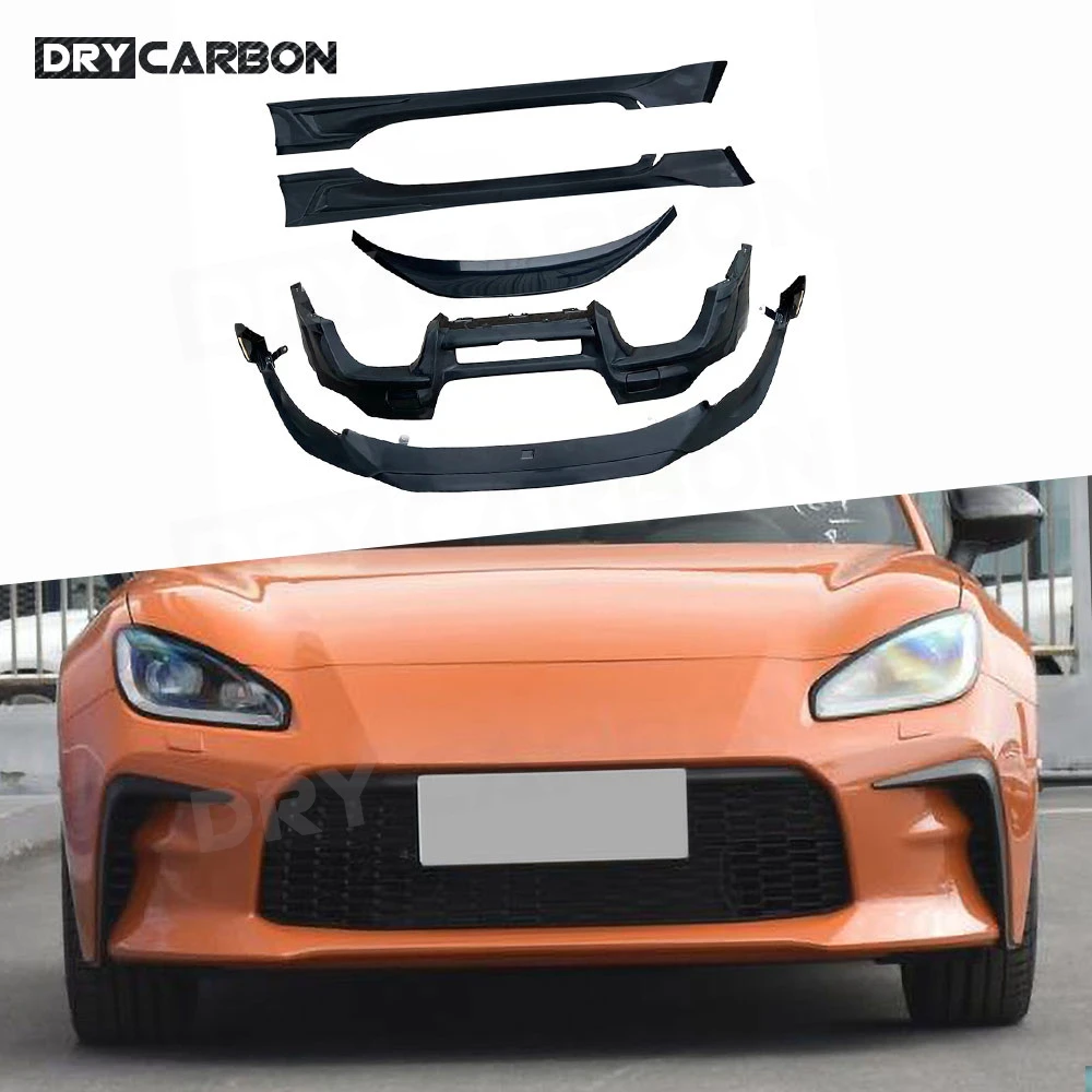 Front Bumper Lip Chin Side Skirts Rear Diffuser Rear Boot Spoiler Trunk Wing for Toyota GR86 2021+ T Style Car Body Kits