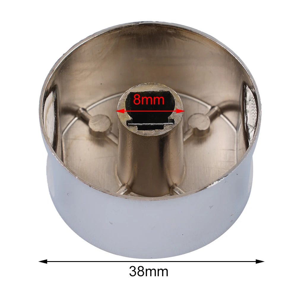Brand New Stove Rotary Switch Kitchen Accessories Round Knob Silver Zinc Alloy 38*19mm Electric Stove Embedded Hole