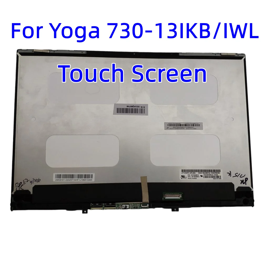 

For Lenovo Yoga 730-13IKB Screen Replacement Yoga 730-13IWL Touch Screen 13.3 FHD UHD LCD LED Laptop Display With Bezel Frame