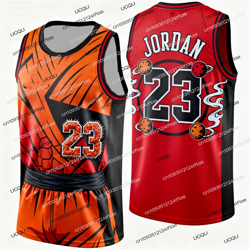 2025 جديد الأردن كرة السلة جيرسي لعبة دراغون بول Z طبعة خاصة كرة السلة للرجال جيرسي سترة الاطفال غوكو الكرتون سترة #6