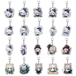 New Game Genshin Furina Lynette Lyney Pendant Keychain Cute Cartoon Anime Acrylic Keyring Backpack Jewelry Cosplay Badge Gift
