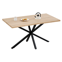 Modern Simple Solid Wood Dining Table, Multifunctional Home Rectangular Dining Table, for 4-6 People, 140*80cm