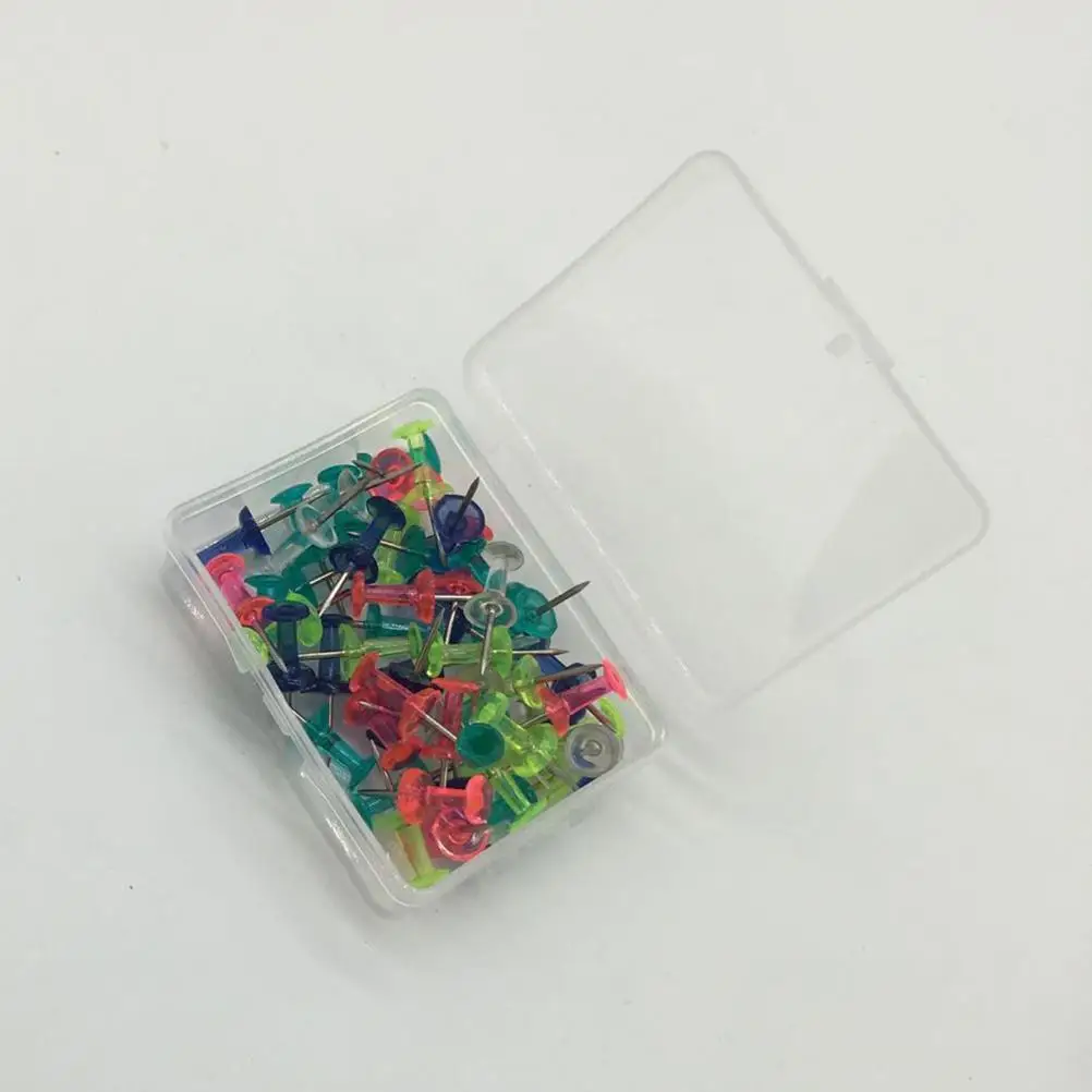 40 Pcs Drawing Pins Decorative Thumbtacks Plastic Metal Pushpins Map Marking Office Supplies Bulletin Board Accessories Cork