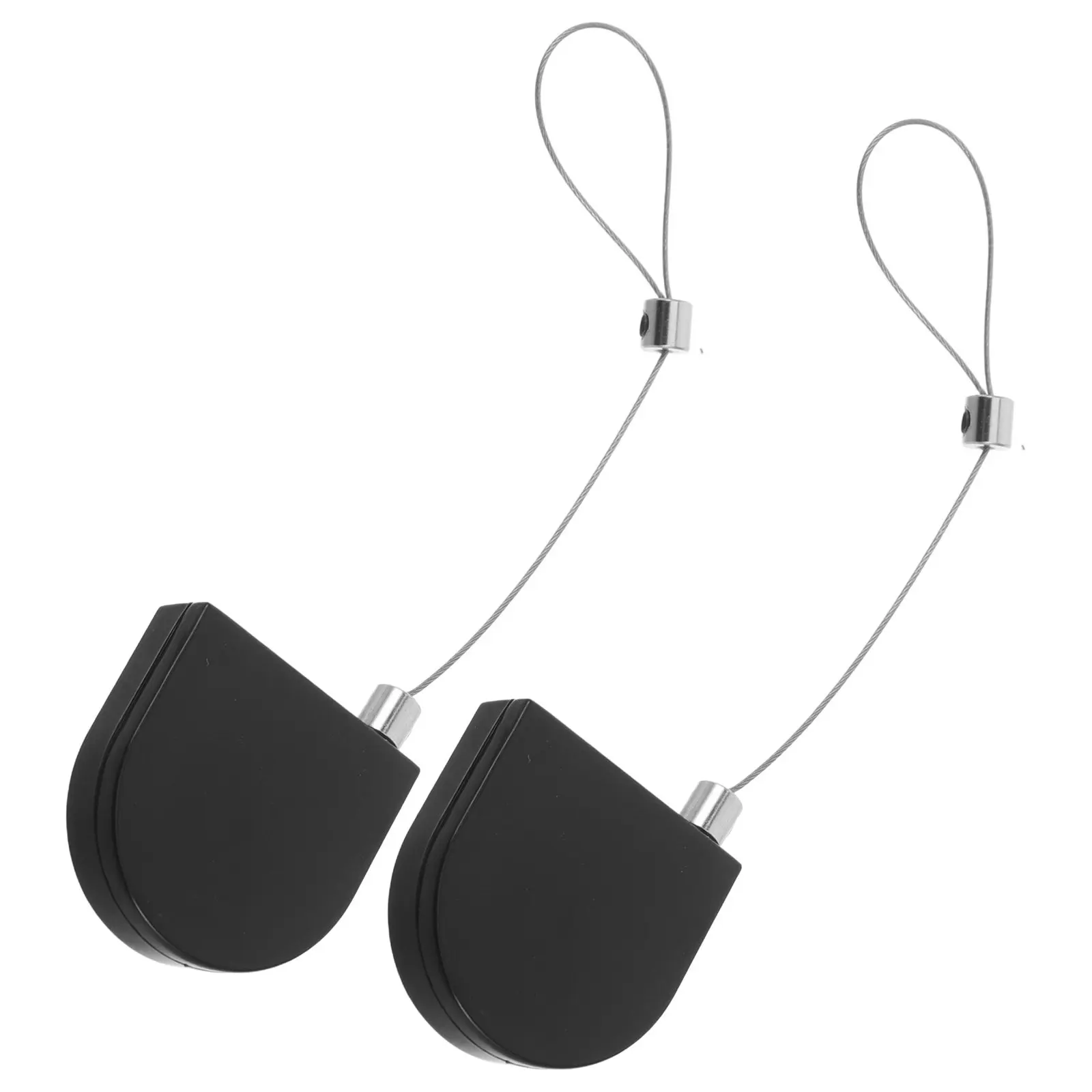 2Pcs Retractable Anti-Theft Wire Lock Box 90Cm Safety Tether with Auto Cable Tie Lock for Jewelry Exhibitions Security Display