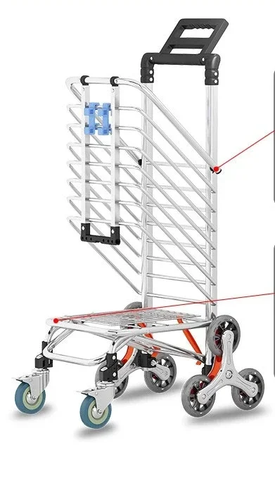 

Portable shopping trolley to pull goods, light towing, climbing stairs, home tie rod shopping cart