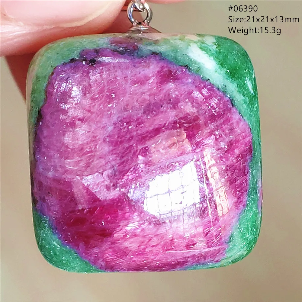 Natural Red Ruby Star Light Pendant Jewelry Women Men Rectangle Beads Red Ruby Zoisite Tumbled Necklace Stone Fashion AAAAAA