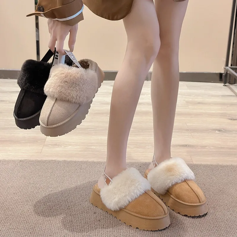 2024 New Winter Snow Boots for Women - Fur Lined with Thick Fleece and Warm Cotton